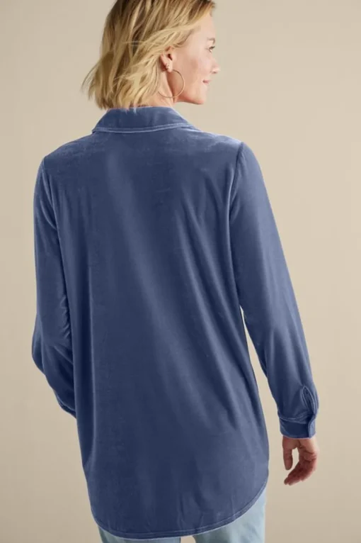 Velvet Boyfriend Tunic Shirt