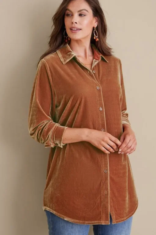 Velvet Boyfriend Tunic Shirt