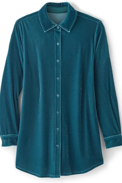 Velvet Boyfriend Tunic Shirt
