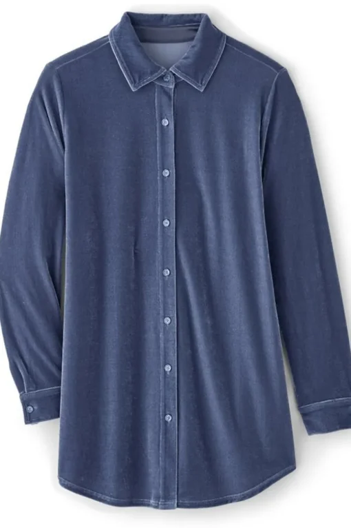 Velvet Boyfriend Tunic Shirt