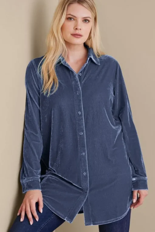 Velvet Boyfriend Tunic Shirt