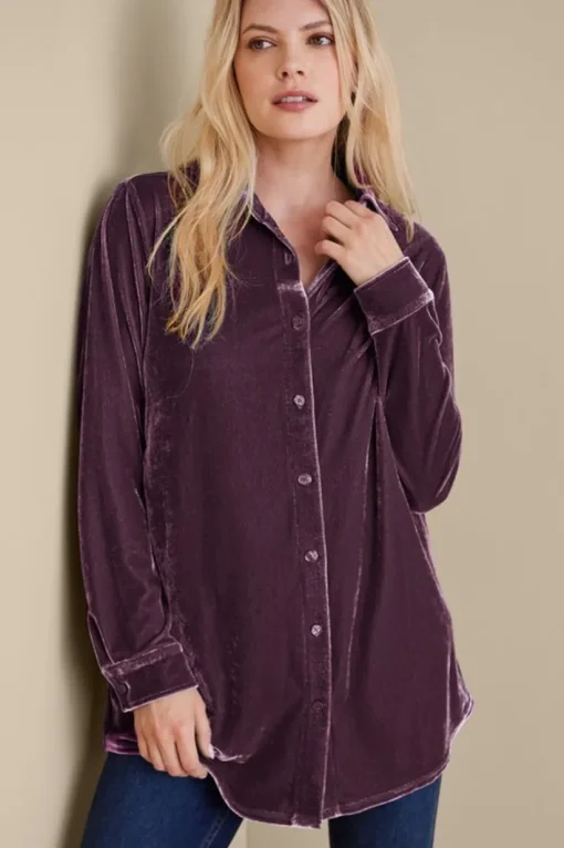 Velvet Boyfriend Tunic Shirt