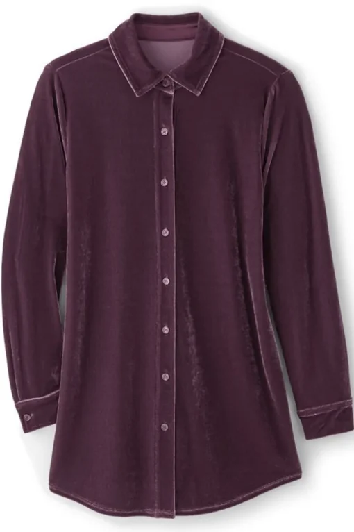 Velvet Boyfriend Tunic Shirt