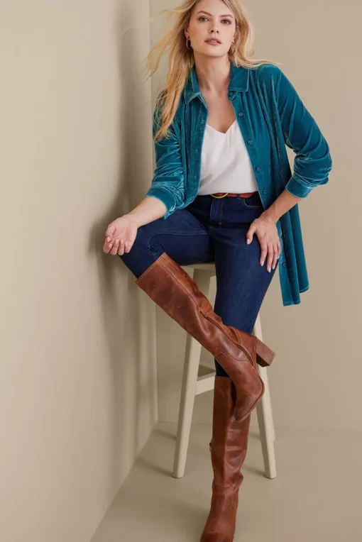 Velvet Boyfriend Tunic Shirt