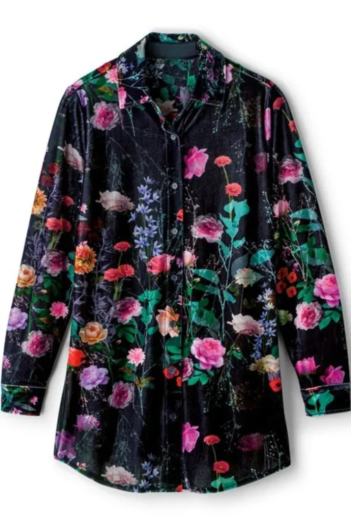 Velvet Boyfriend Tunic Shirt