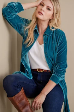 Velvet Boyfriend Tunic Shirt