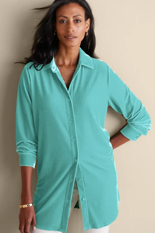 Velvet Boyfriend Tunic Shirt