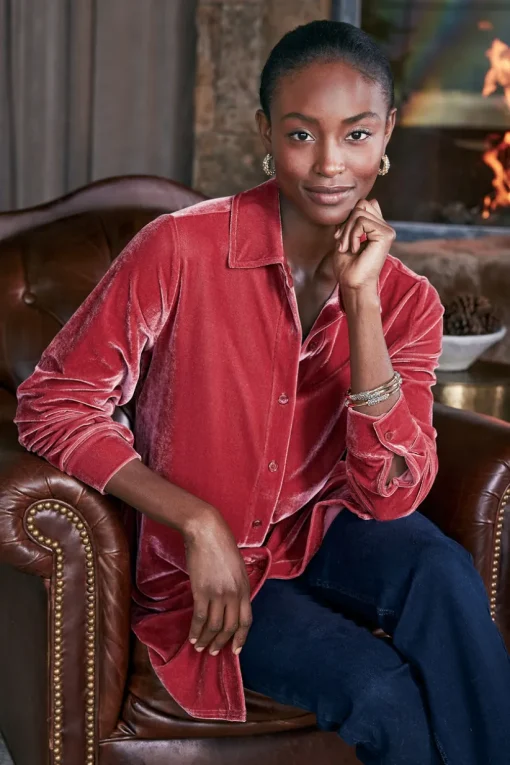Velvet Boyfriend Tunic Shirt