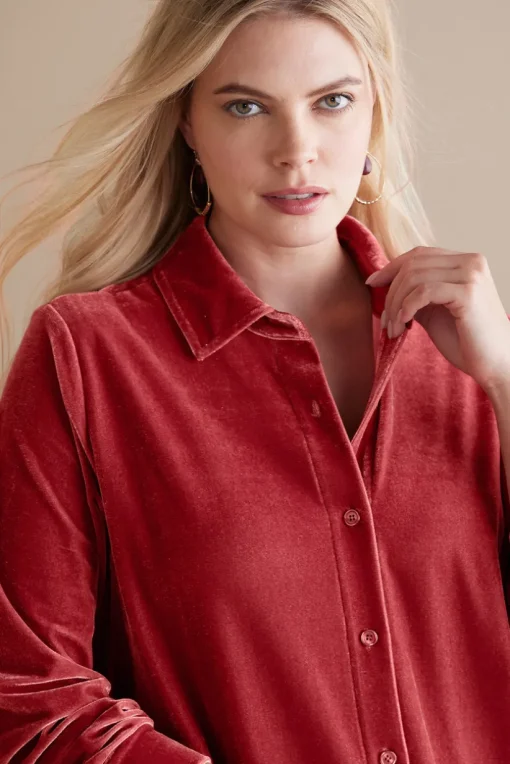 Velvet Boyfriend Tunic Shirt