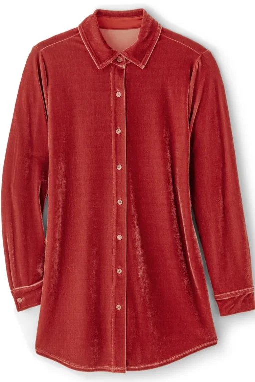 Velvet Boyfriend Tunic Shirt