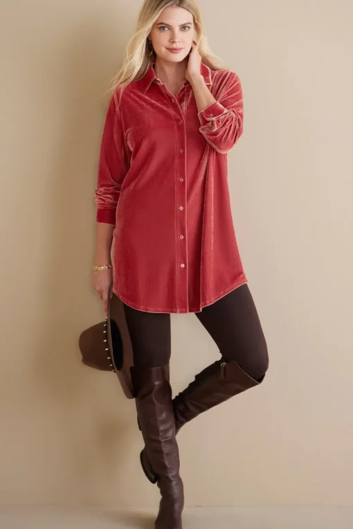 Velvet Boyfriend Tunic Shirt