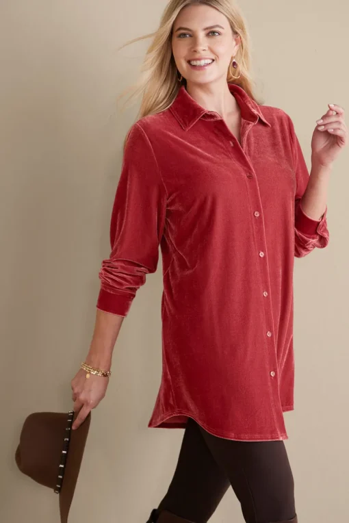 Velvet Boyfriend Tunic Shirt