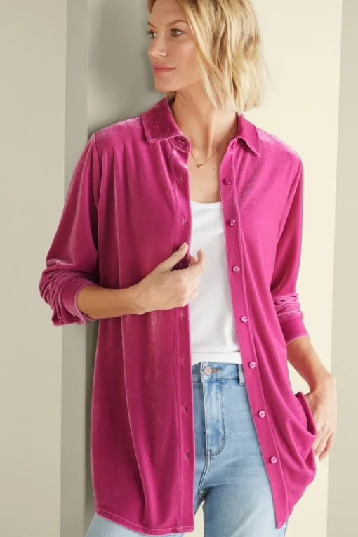 Velvet Boyfriend Tunic Shirt