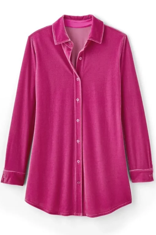 Velvet Boyfriend Tunic Shirt