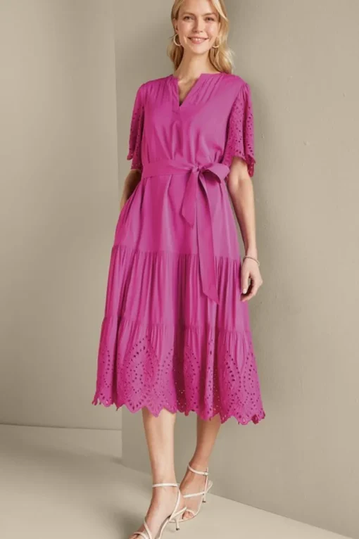 Verena Eyelet Midi Dress