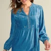 Verna Embellished Velvet Tunic