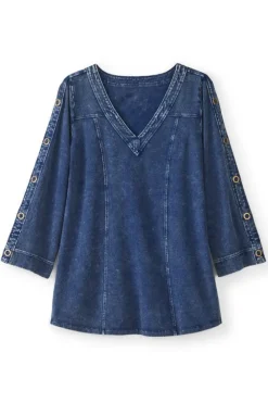 Wilma Washed Knit Denim Tunic